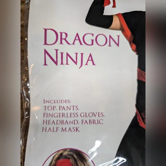 Spirit Women’s Dragon Ninja Halloween Costume Adult Small 4-6 - Picture 4 of 6